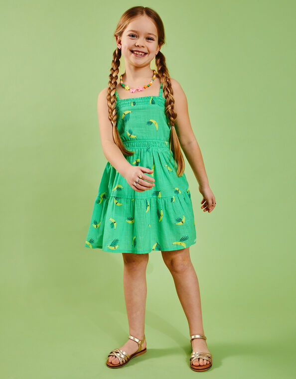 Girls Banana Dress, Green (GREEN), large