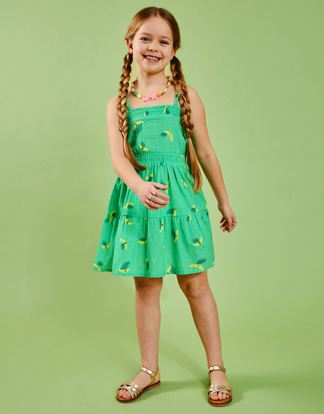 Girls Banana Dress, Green (GREEN), large