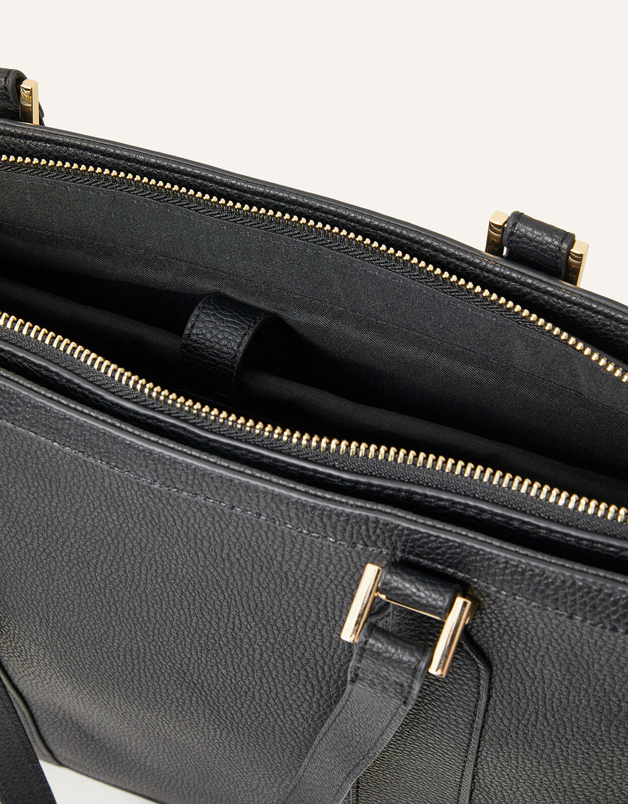 Metal Detail Laptop Tote Bag
