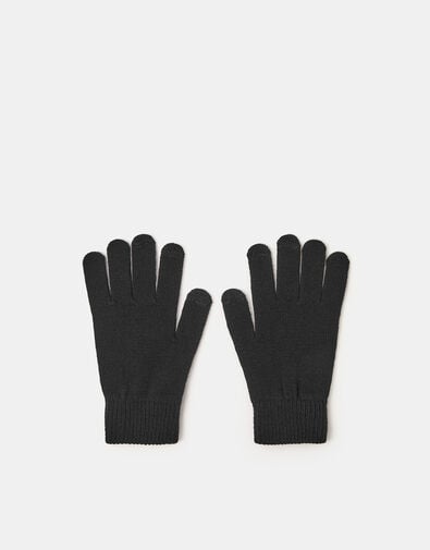 Super-Stretchy Touchscreen Gloves, Black (BLACK), large
