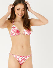 Floral Bikini Briefs, Red (RED), large