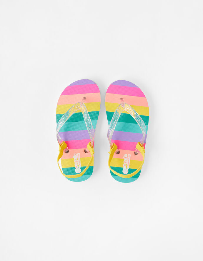 flip flops with rainbow straps