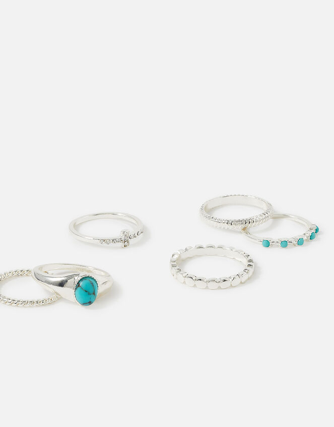 Super Classics Turquoise Stacking Ring Multipack, Blue (TURQUOISE), large