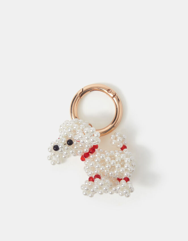 Beaded Poodle Bag Charm, , large