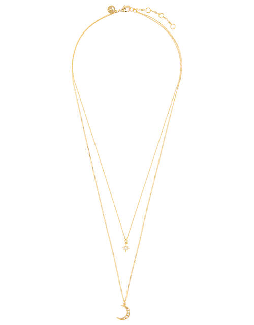 Gold-Plated Celestial Necklace, , large