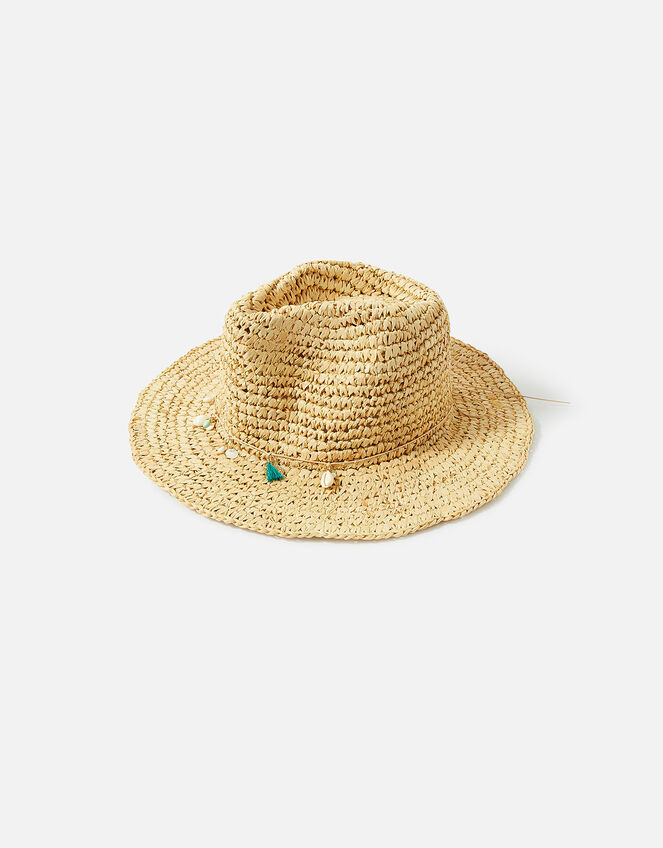 Stetson Seashell Straw Hat, Natural (NATURAL), large