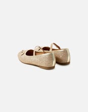 Girls Squeak Mouse Ballerina Flats, Gold (GOLD), large