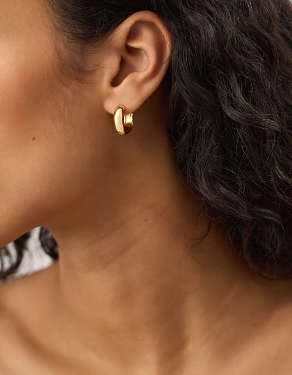 2-Pack Stainless Steel Chunky Hoop Earrings, , large