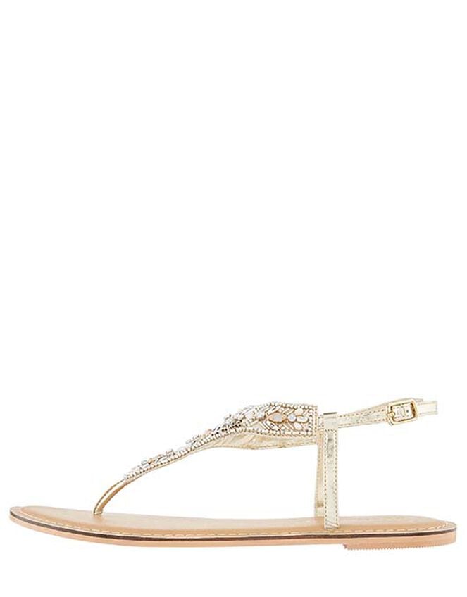 Athens Embellished Sandals, Metallic (METALLICS), large