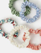 5-Pack Strawberry Check Hair Scrunchies, , large