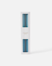Ribbed Pillar Candle Set, Blue (BLUE), large