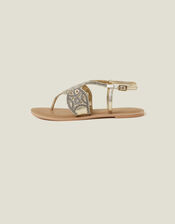 Sparkle Circle Sandals, Gold (GOLD), large