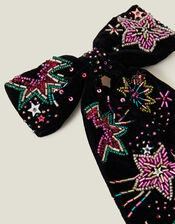 Large Beaded Star Hair Bow, , large