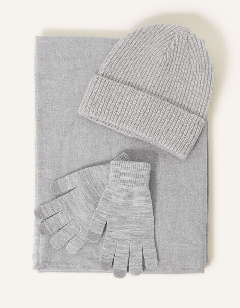 Super-Soft Hat, Gloves, and Scarf Set, Grey (LIGHT GREY), large