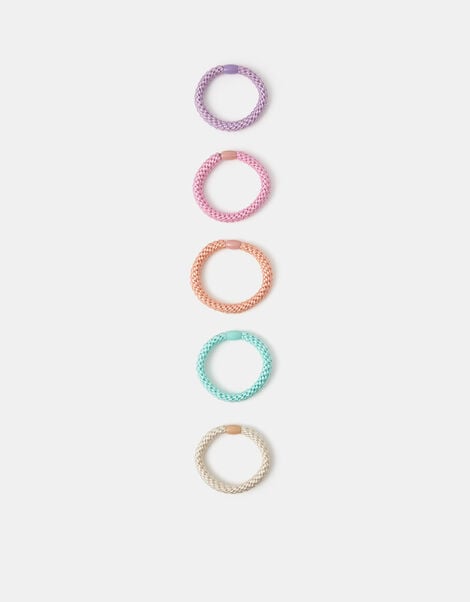 5-Pack Pastel Cord Hair Bands, , large