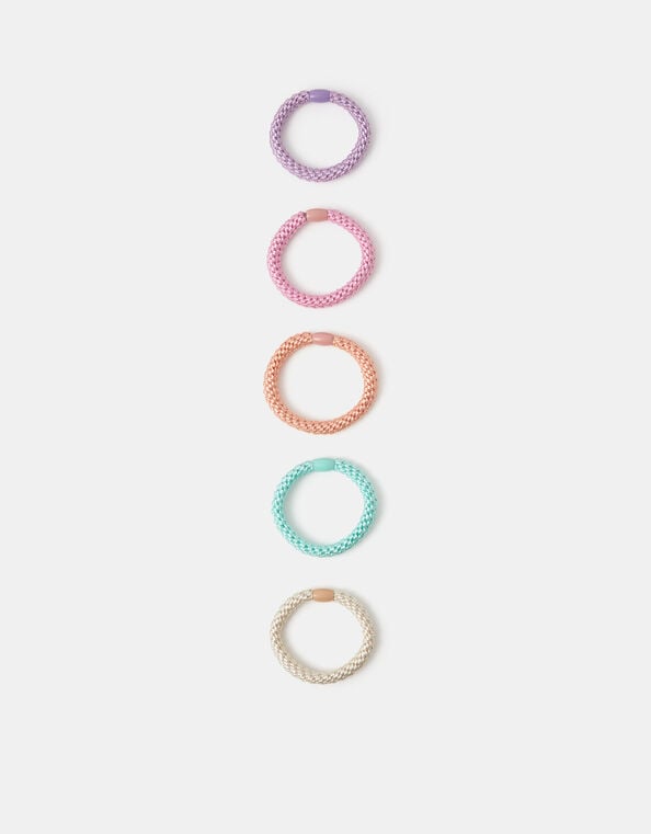 5-Pack Pastel Cord Hair Bands, , large