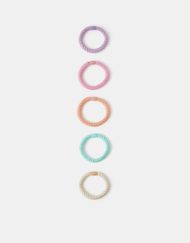 5-Pack Pastel Cord Hair Bands, , large