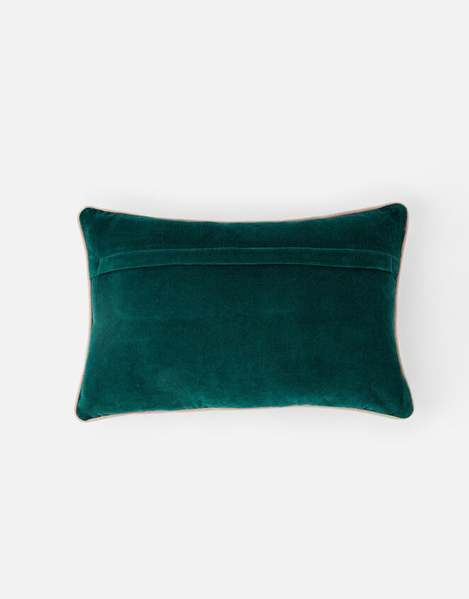 Geometric Quilted Velvet Cushion Cover, , large