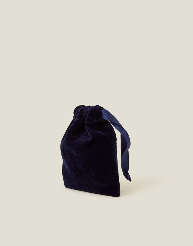 Embroidered Sausage Dog Drawstring Pouch, , large