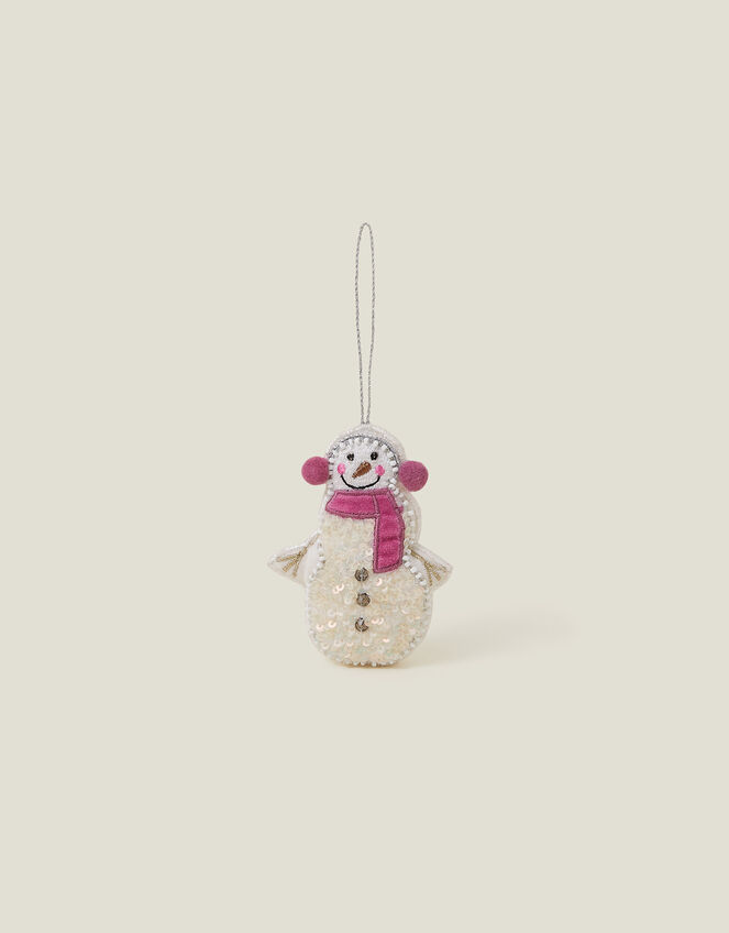 Happy Snowman Hanging Decoration, , large