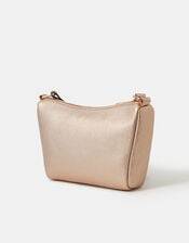 Zip Front Crossbody Bag, Gold (GOLD), large