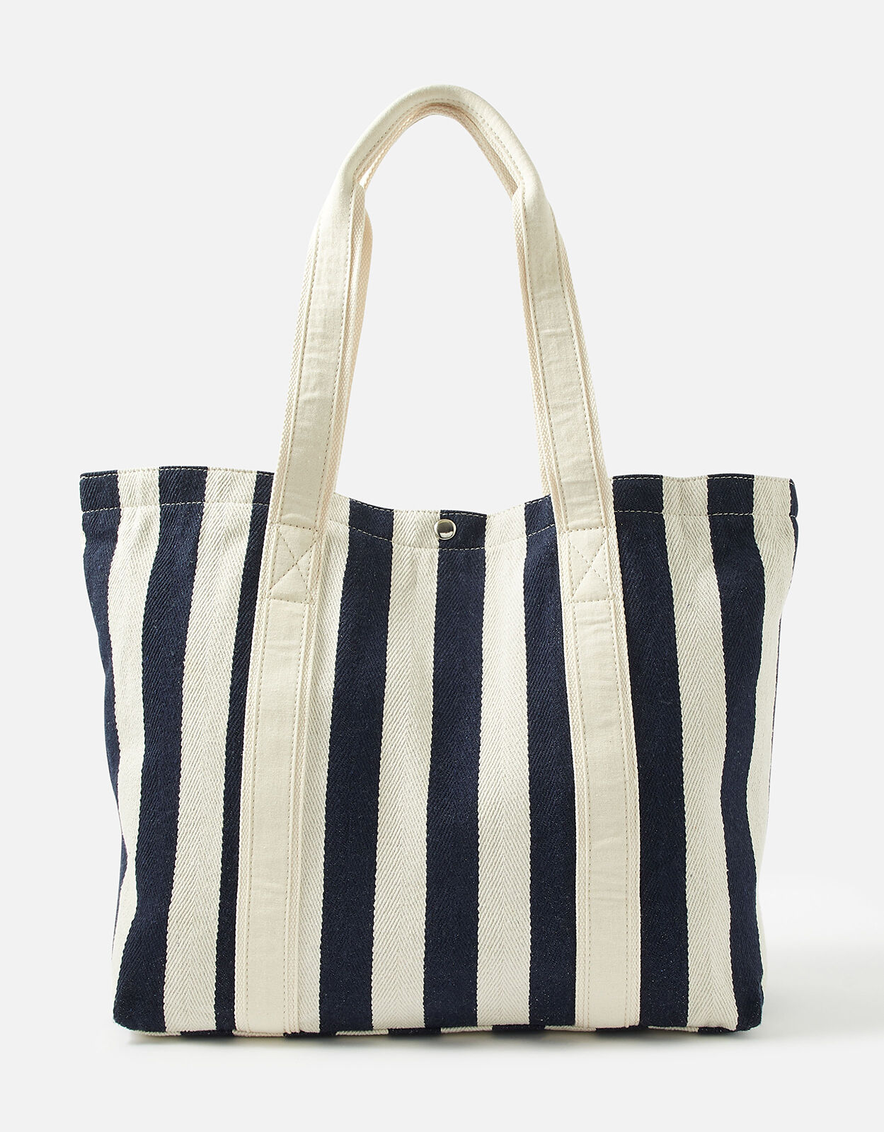 Navy and white hot sale striped handbag