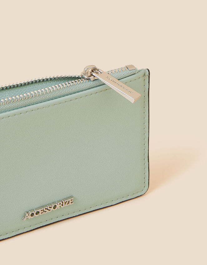 Zip Card Holder, Green (LIGHT GREEN), large