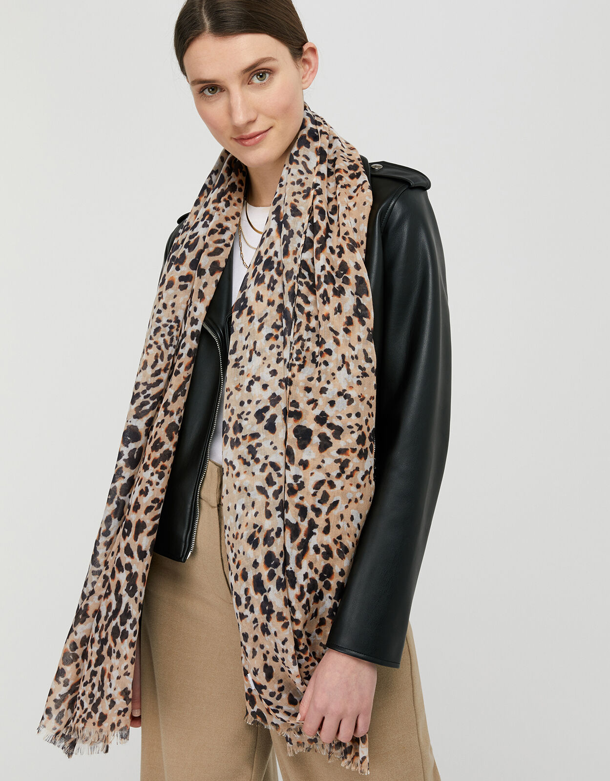 Leopard print scarf accessorize clearance