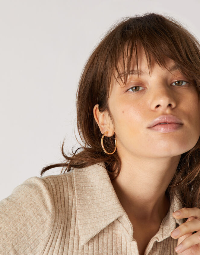Medium Tube Hoop Earrings, , large
