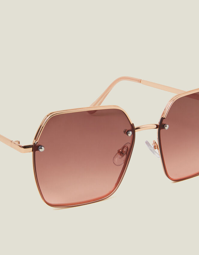Hexagonal Ombre Sunglasses, , large