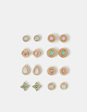 8-Pack Vintage Stud Earrings, , large