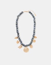 Ocean Charm Bead Necklace, , large