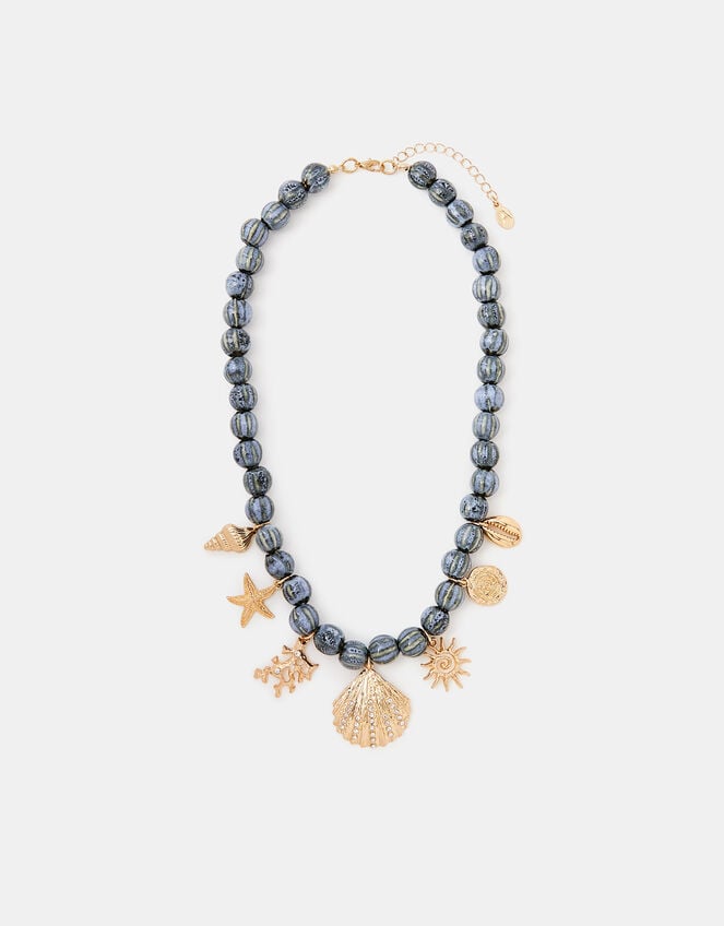Ocean Charm Bead Necklace, , large