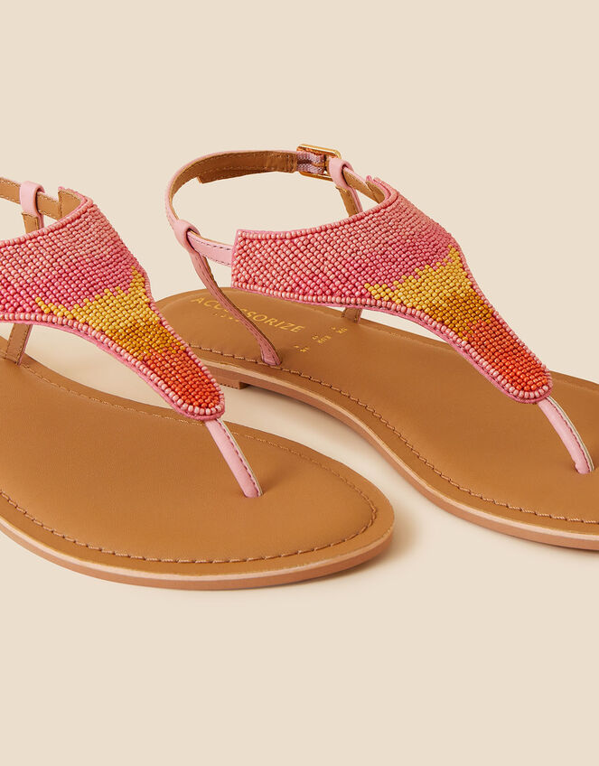 Beaded Ombre Beaded Toe-Post Sandals, Multi (BRIGHTS-MULTI), large