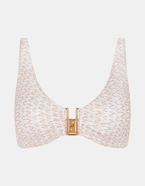 Zig-Zag Bikini Top, Gold (GOLD), large