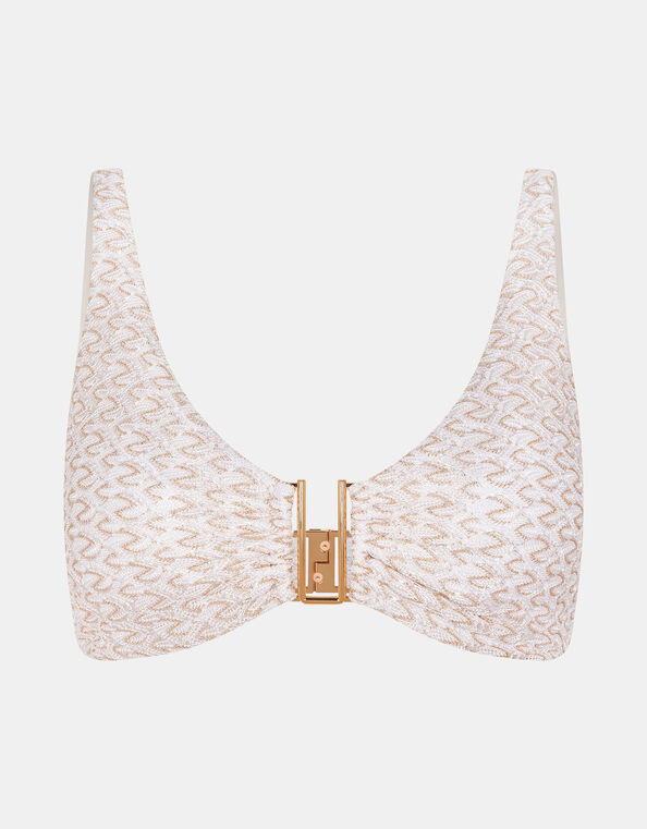 Zig-Zag Bikini Top, Gold (GOLD), large