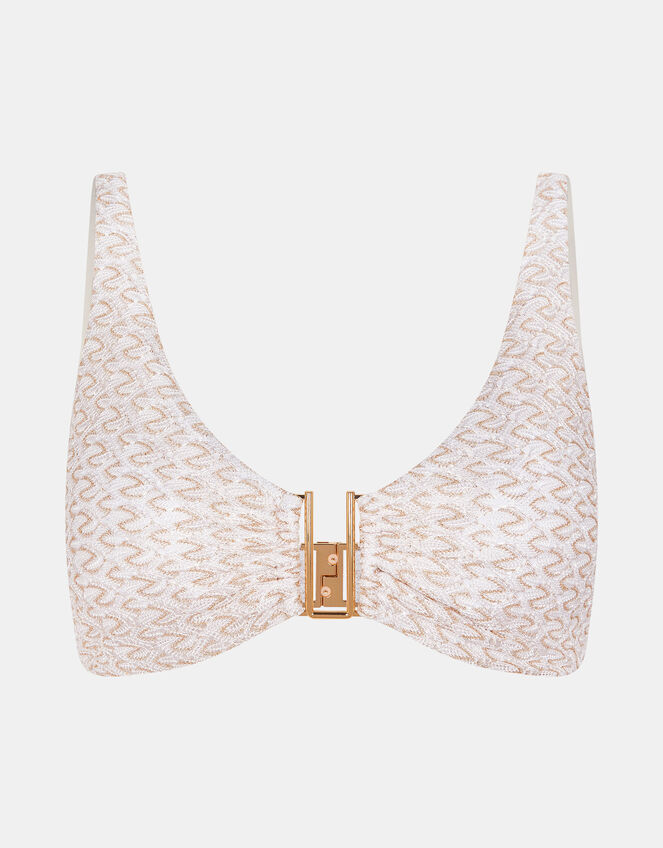 Zig-Zag Bikini Top, Gold (GOLD), large