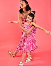 Girls Tie Dye Dress, Pink (PINK), large