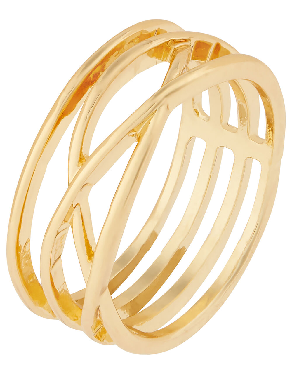 Lattice Ring Gold Rings Accessorize UK