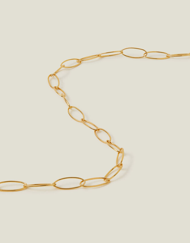 14ct Gold-Plated Oval Link Chain Necklace, , large