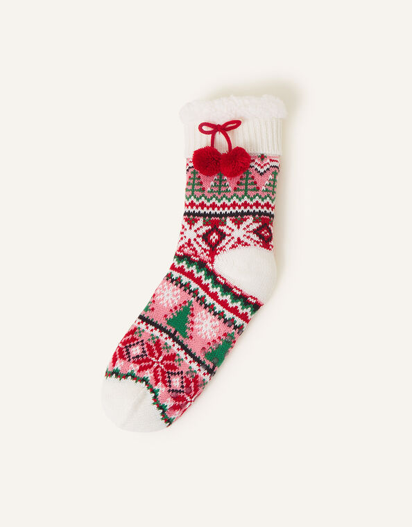 Fair Isle Slipper Socks , , large