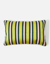 Classic Stripe Embroidered Rectangular Cushion Cover, , large