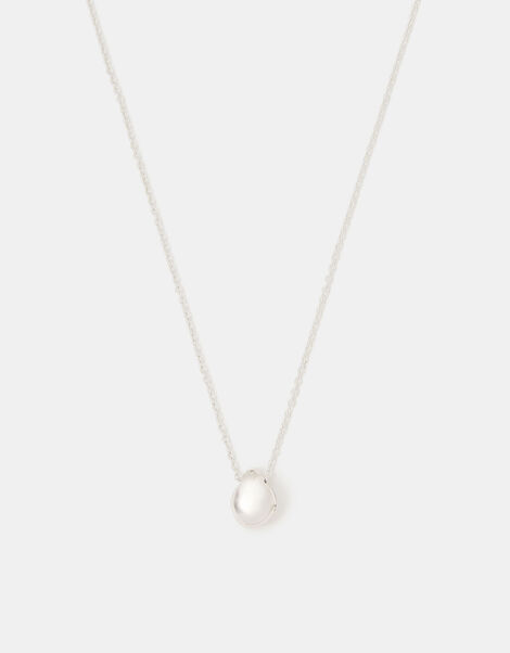 Sterling Silver Molten Pendant Necklace, , large