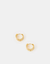 14ct Gold-Plated Molten Clasp Hoop Earrings, , large