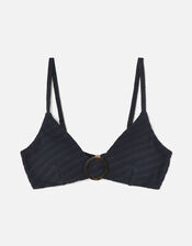 Buckle Front Bikini Top, Black (BLACK), large