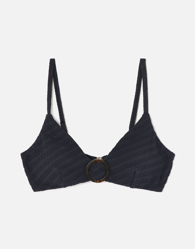 Buckle Front Bikini Top, Black (BLACK), large