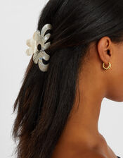 Flower Marbled Claw Clip, , large