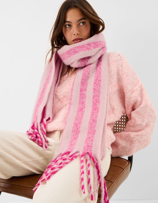 Super Soft Stripe Scarf, , large