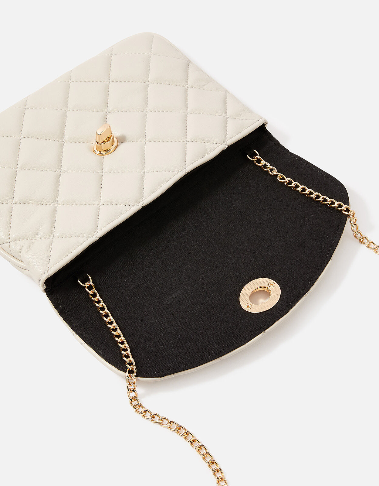 Quilted Clutch Bag Cream