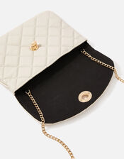 Quilted Clutch Bag, Cream (CREAM), large